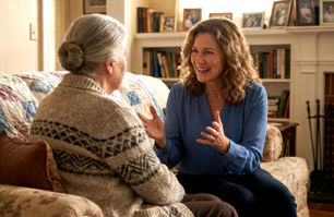 Senior woman enjoying time with family
